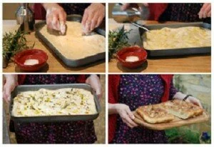 making focaccia